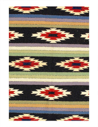 Multi color Reversible Kilim Rug 4'2'' X 6'