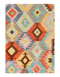 Kilim Handspun Wool Rug 4'9'' X 6'7''