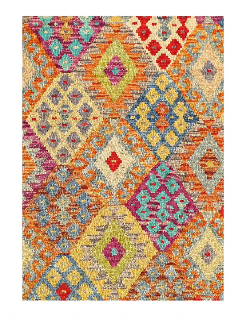 Kilim Handspun Wool Rug 5'1'' X 6'7''