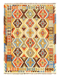 Kilim Handspun flat weave Wool Rug 4'11'' X 6'6''