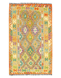 Kilim Handspun flat weave Wool Rug 3'8'' X 5'11''