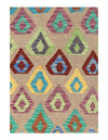 Kilim Handspun flat weave Wool Rug 3'3'' X 6'7''