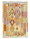 Kilim Handspun flat weave Wool Rug 4'3'' X 6'