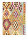 Kilim Handspun flat weave Wool Rug 4'3'' X 6'