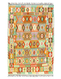 Kilim Handspun flat weave Wool Rug 6'6'' X 9'7''