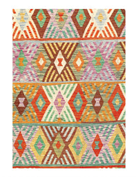 Kilim Handspun flat weave Wool Rug 6'6'' X 9'7''