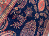 Navy Blue Fine Hand Knotted Persian sarouk Design 10'3'' X 15'9''