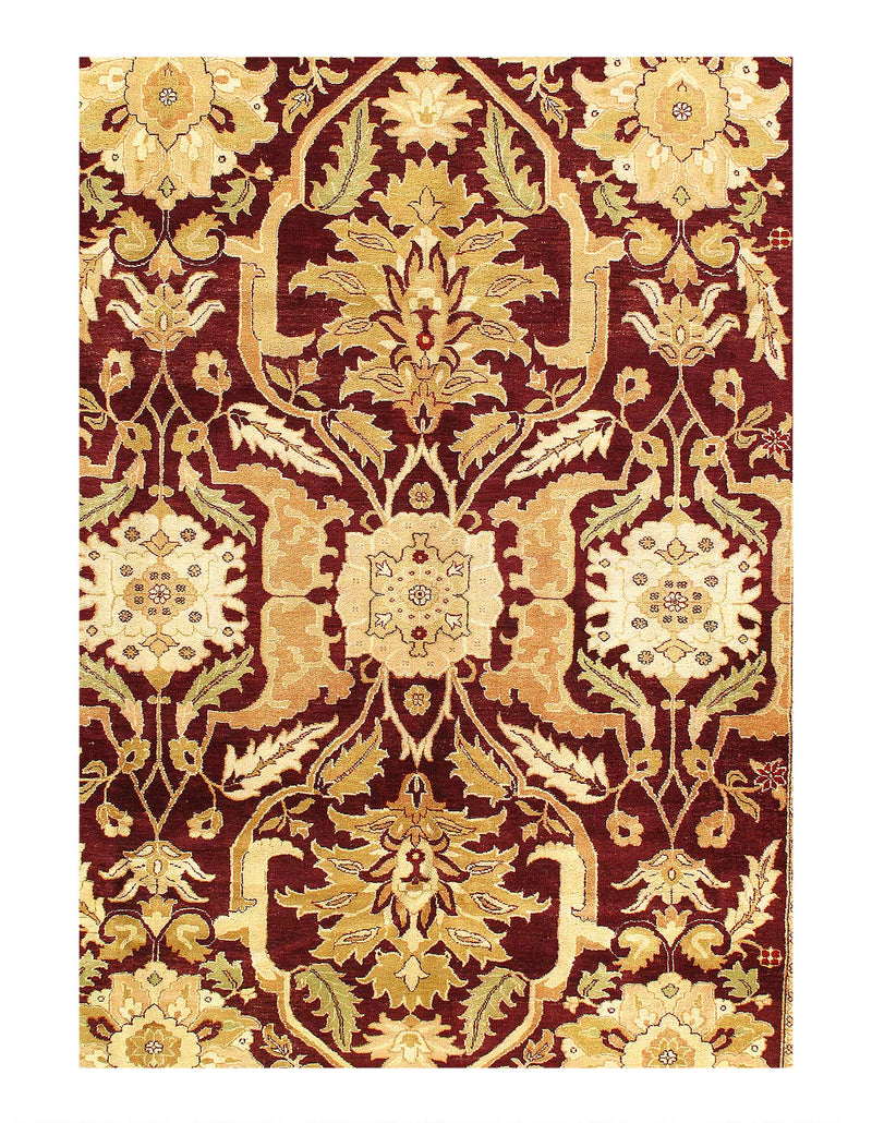 Brown Fine Hand Knotted Agra rug 9' X 12'