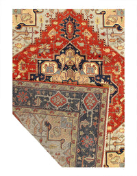 fine Hand Knotted Persian serapi design 9'1'' X 11'11''