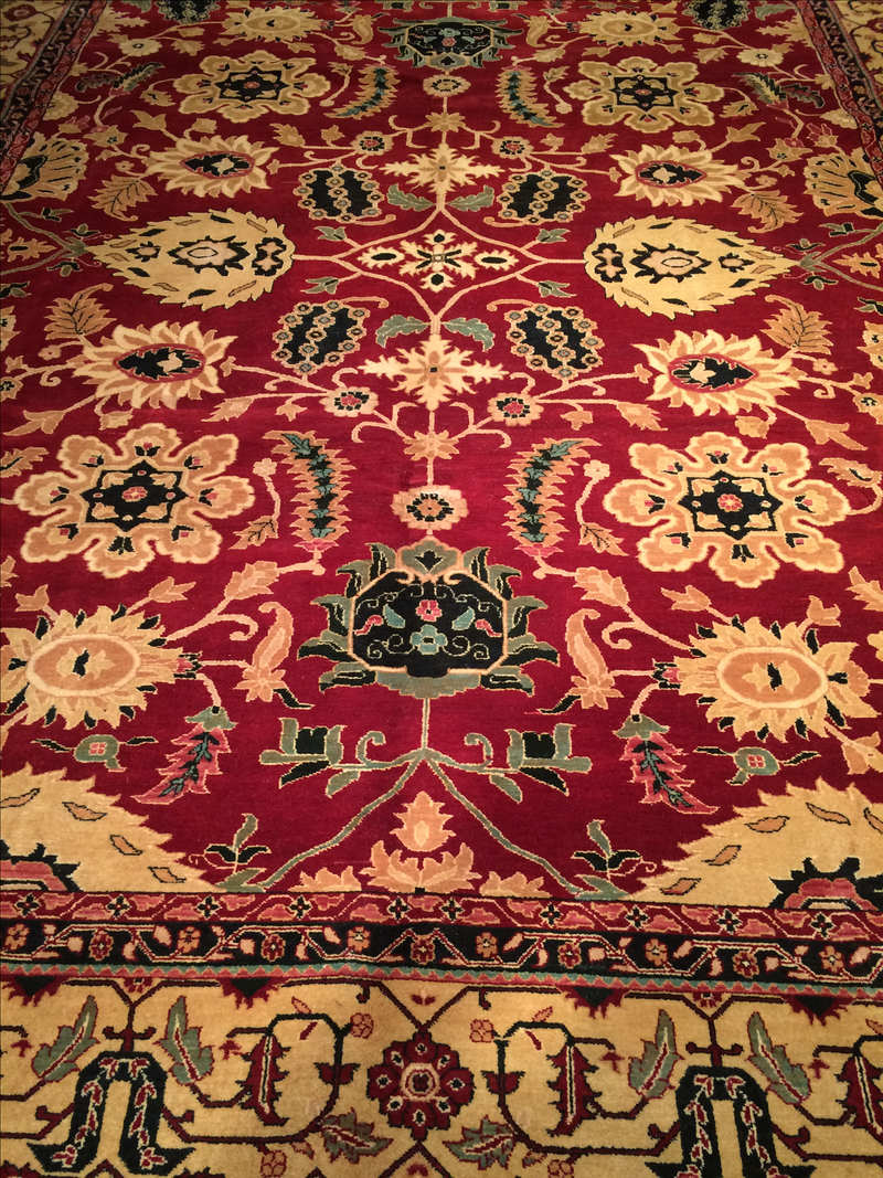 Fine Hand Knotted Agra rug 9' 2''X 12'