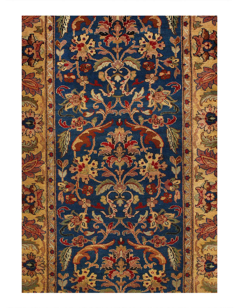 Fine Hand Knotted Indian Agra Runner 3' X 9'1''