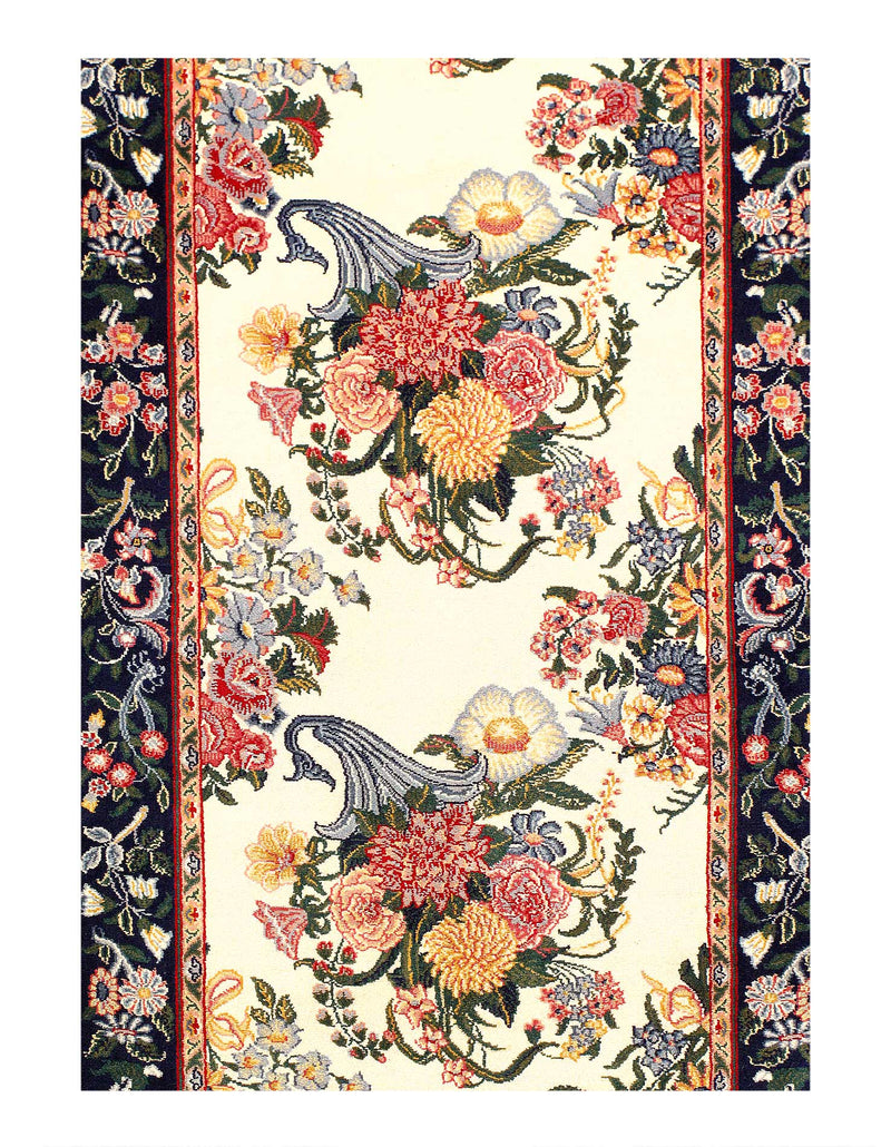 Fine Hand Knotted Savonnerie design Runner 2'8'' X 10'