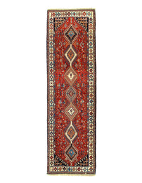 Persian Yalameh Hand-Knotted Rug - 2'11" x 9'4"