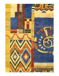 Fine Hand Knotted Modern Rug 6'1'' X 9'