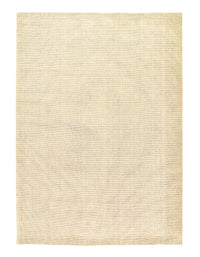 Ivory color Hand Knotted Modern rug 6'8'' X 9'4''