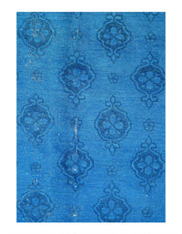 Fine Hand knotted Vintage overdye rug 9'1'' X 11'6''