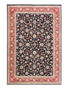 Navy Blue Fine Hand Knotted Pak Tabriz Design 6'1'' X 9'2''