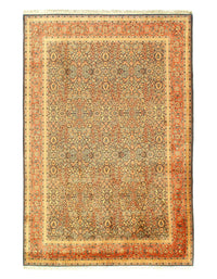 Fine Hand Knotted Turkish Vintage Hereke 6'4'' X 9'6''