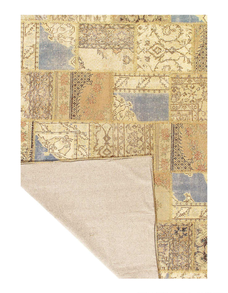 Beige Turkish Patchwork Rug 6' X 9'