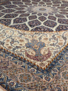 Brown Persian Isfahan wool & silk 9'.11'' X 13'.8''