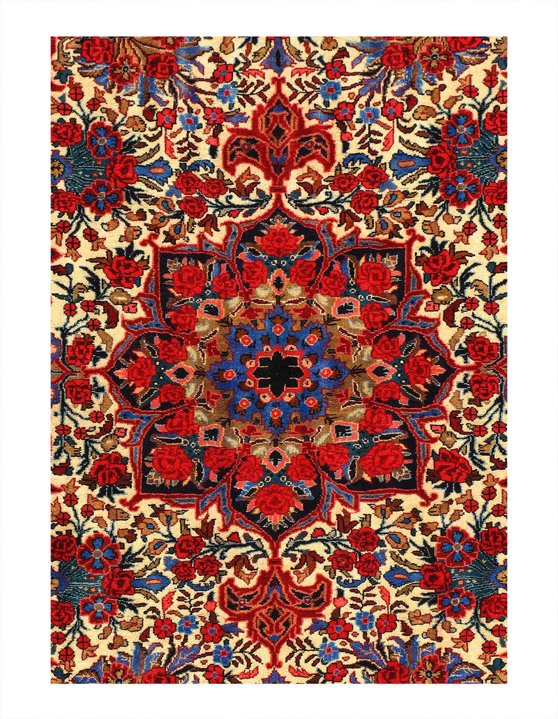 Fine Hand Knotted Persian Bidjar 3'11'' X 5'3''