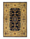 Navy Tabriz Design Design 4' X 6'