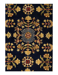 Navy Tabriz Design Design 4' X 6'