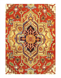 Fine Serapi Hand-Knotted Rug - 4' X 6'1"