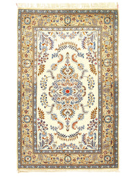 Ivory Persian Kashan 3'8'' X 5'.9"