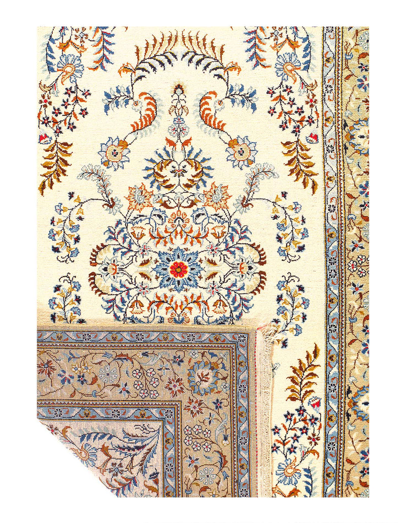 Ivory Persian Kashan 3'8'' X 5'.9"