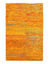 Orange Modern Sari silk rug 4' x 6'