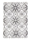 Black Modern V Silk Rug 4'x6'