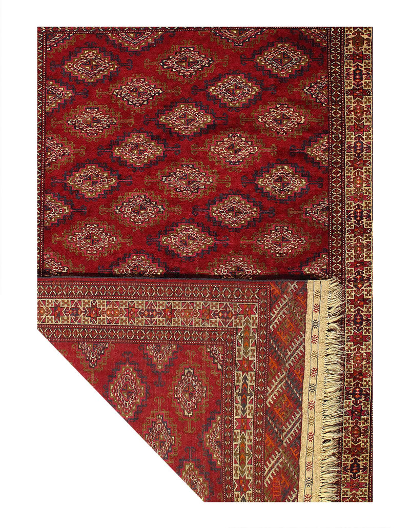 Red Antigue Russian Tekkeh 4'3" X 6'6"