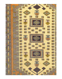 Fine Hand Knotted Persian vintage Ardabill Rug 4'1'' X 6'4''