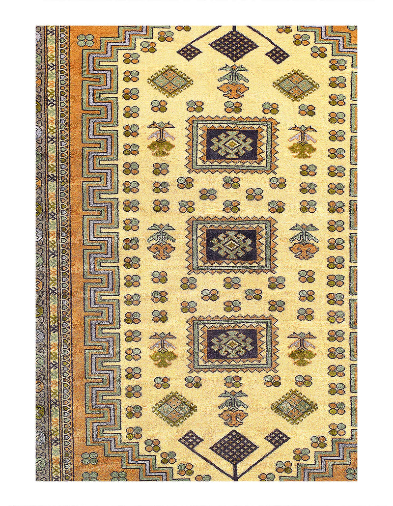 Fine Hand Knotted Persian vintage Ardabill Rug 4'1'' X 6'4''