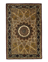 Fine Hand Tufted tabriz rug 3'6'' X 5'6''