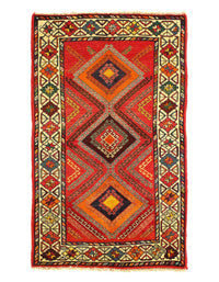 Fine Hand Knotted Shiraz Rug 3'7'' X 5'11''