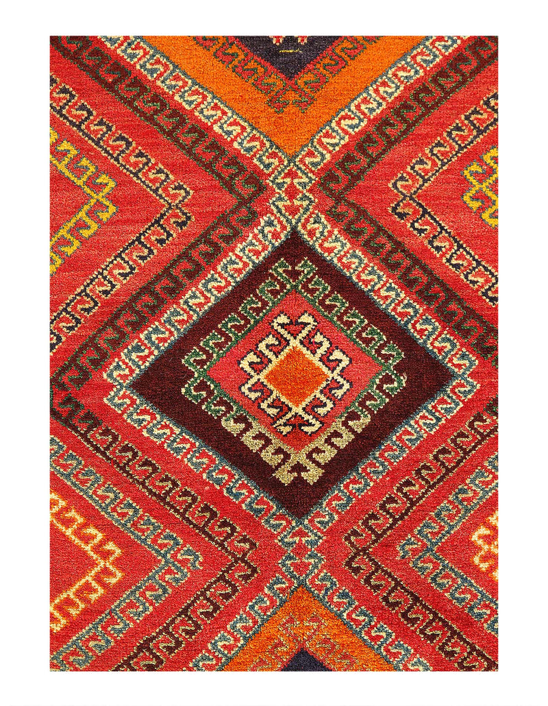 Fine Hand Knotted Shiraz Rug 3'7'' X 5'11''