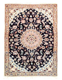 Fine Hand Knotted Persian silk & wool Nain 2'11'' X 4'1''