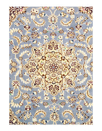 Fine Hand Knotted Persian silk & wool Nain 2'11'' X 4'2''