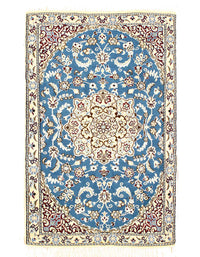 Fine Hand Knotted Persian silk & wool Nain 2'11'' X 4'7''