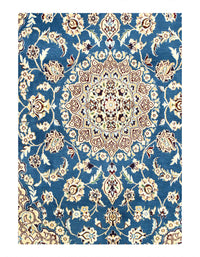 Fine Hand Knotted Persian silk & wool Nain 2'11'' X 4'11''