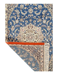 Fine Hand Knotted Persian silk & wool Nain 2'11'' X 4'8''