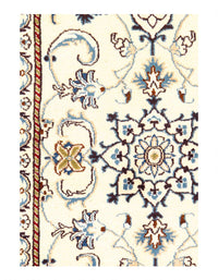 Ivory color Hand Knotted Persian Nain 2'4'' X 4'5''