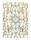 Ivory color Hand Knotted Persian Nain 3' X 5'