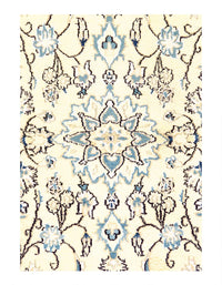 Ivory color Hand Knotted Persian Nain 3' X 5'