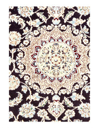 Fine Hand Knotted Silk & wool Persian Nain 2'11'' X 4'2''