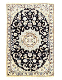 Fine Hand Knotted Silk & wool Persian Nain 2'11'' X 4'7''