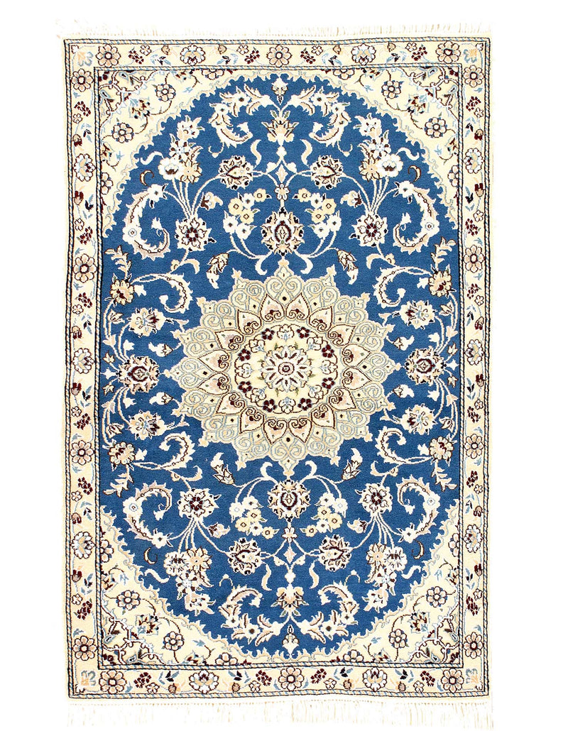 Fine Hand Knotted Persian Nain 2'11'' X 4'6''