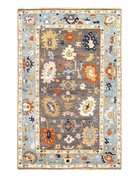 Fine Hand Knotted oushak design 5'2'' X 8'1''